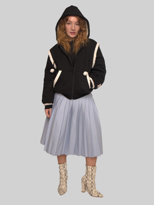 Fully Lined Sherpa Hoodie Jacket – Cozy Outerwear for Fall & Winter