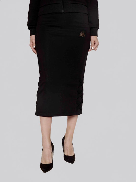 Women’s Lattice Skirt – Modest Everyday Skirt in Black