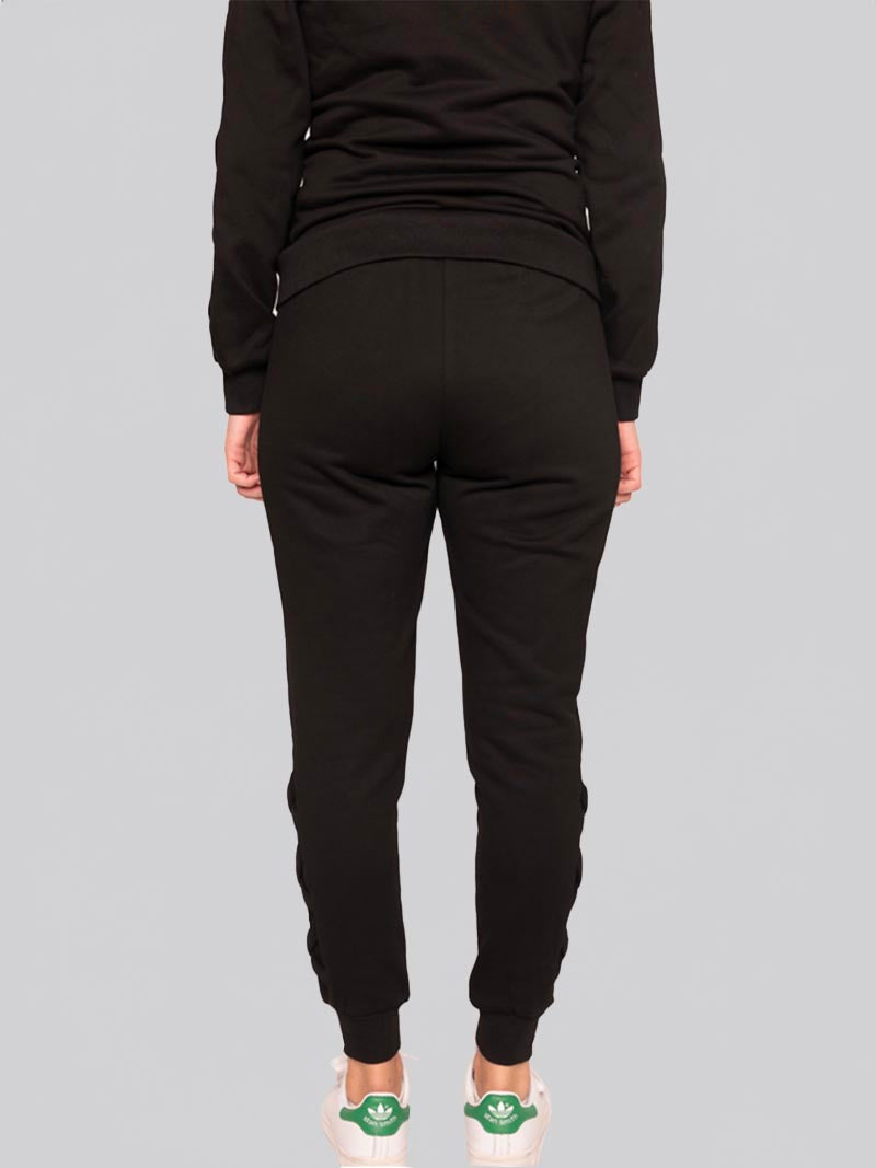 Women’s Lattice Jogger – Athleisure Pant in Black