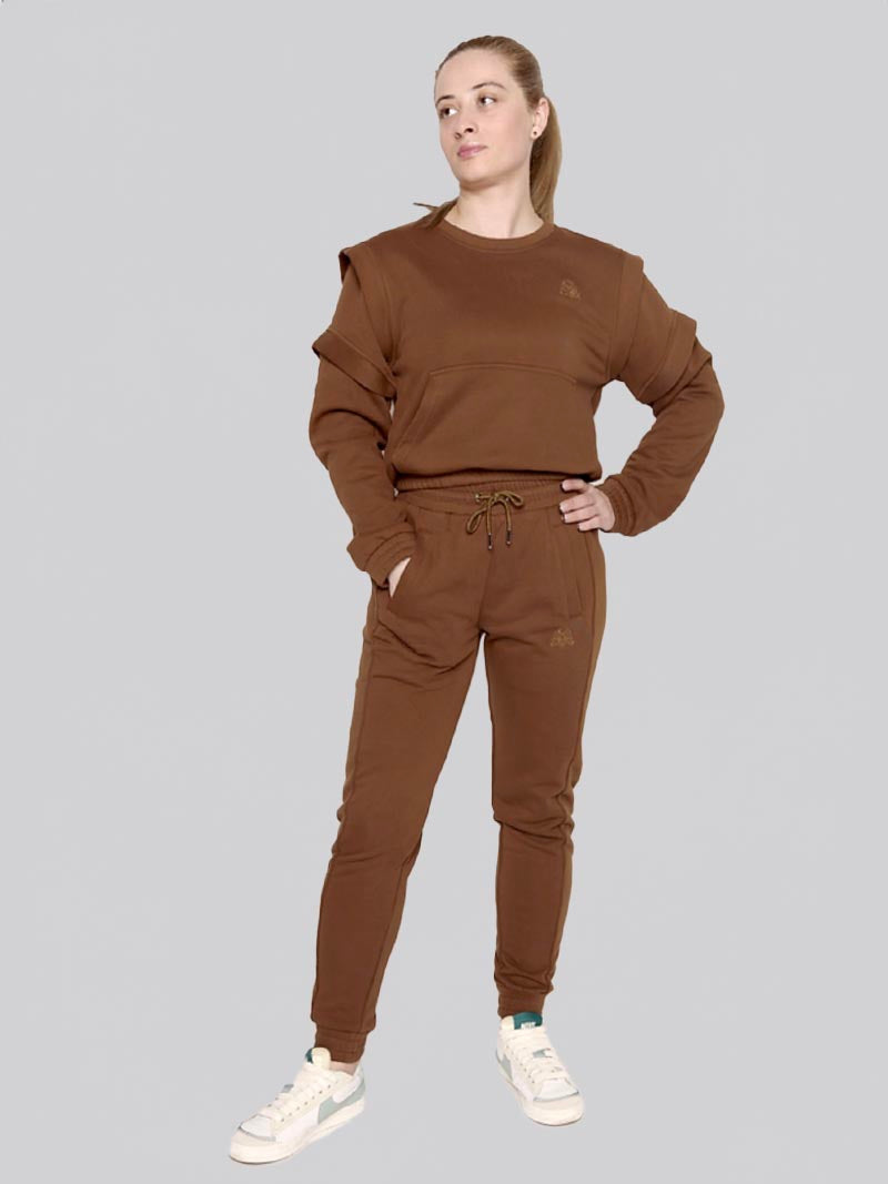 Women’s Welt Pocket Jogger – Athleisure Pant in Chocolate