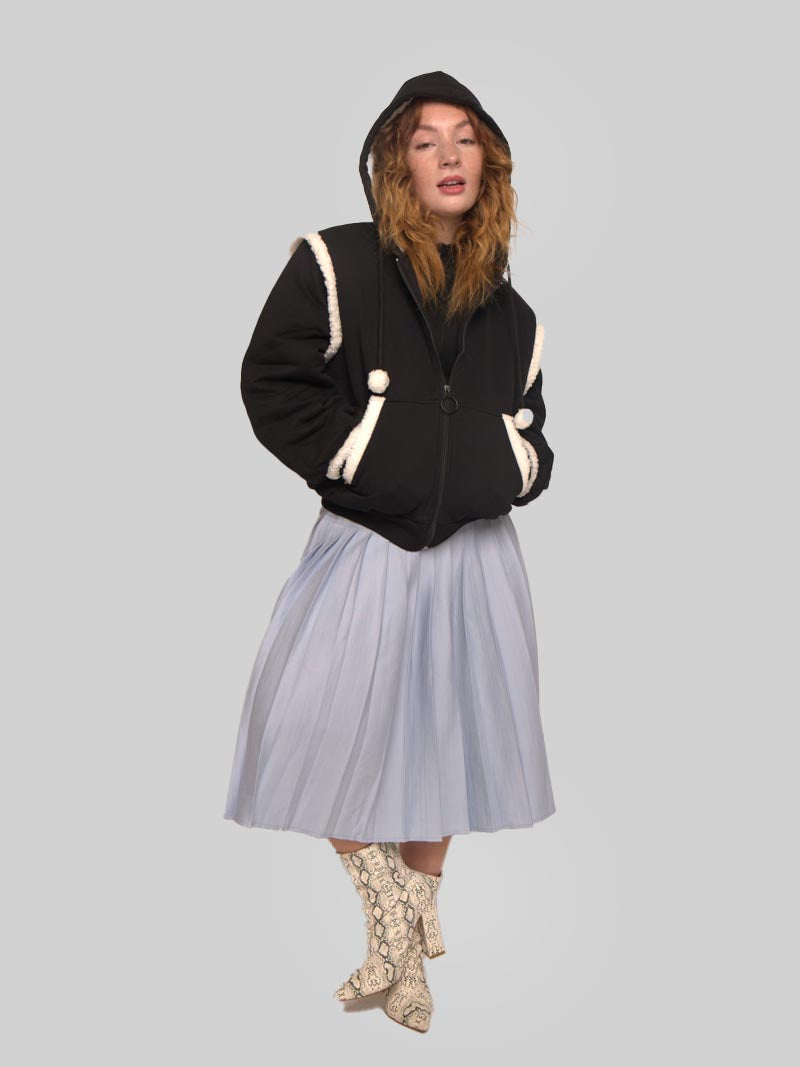 Women’s Sherpa Jacket – Cozy Winter Outerwear in Black