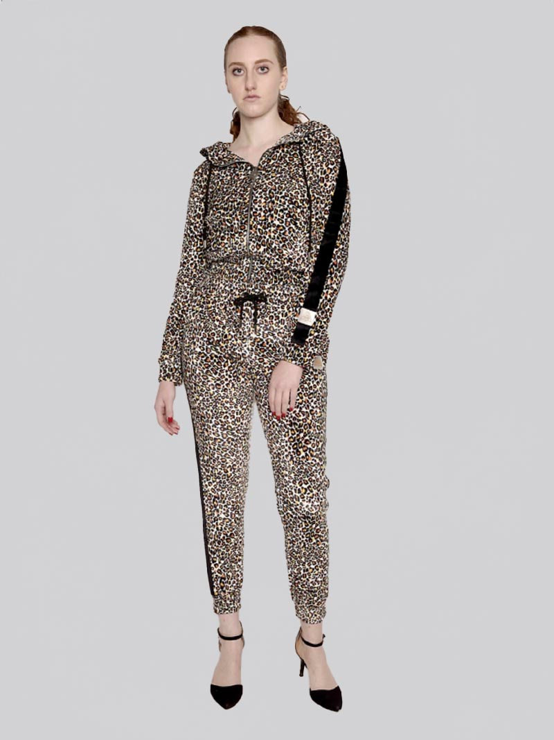Women’s Velvet Cheetah Print Joggers