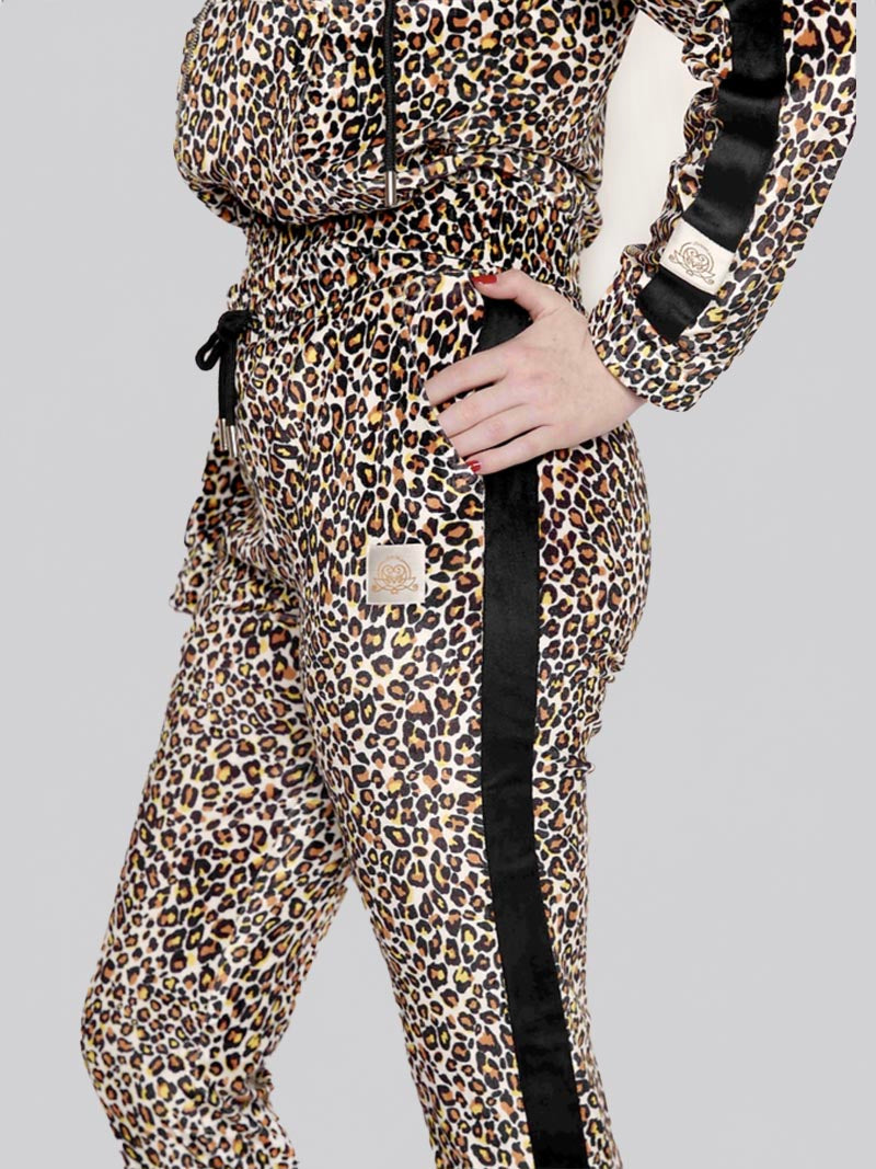 Women’s Velvet Cheetah Print Joggers