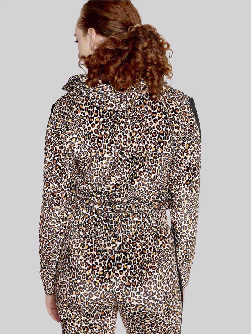 Women’s Velvet Cheetah Print Hoodie